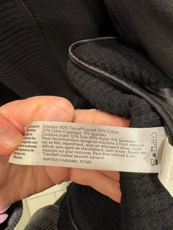 Eileen Fisher Black Open-Front Textured Cardigan - Picture 5 of 5